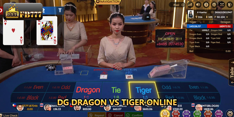 Dragon and Tiger Cards at DG FB777 Lobby